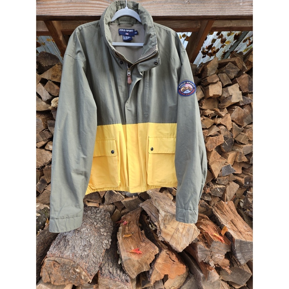 VTG Polo Sport Ralph Lauren Expedition Patch Jacket Colorblock Mens XXL